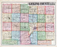 Licking County Map, Licking County 1875